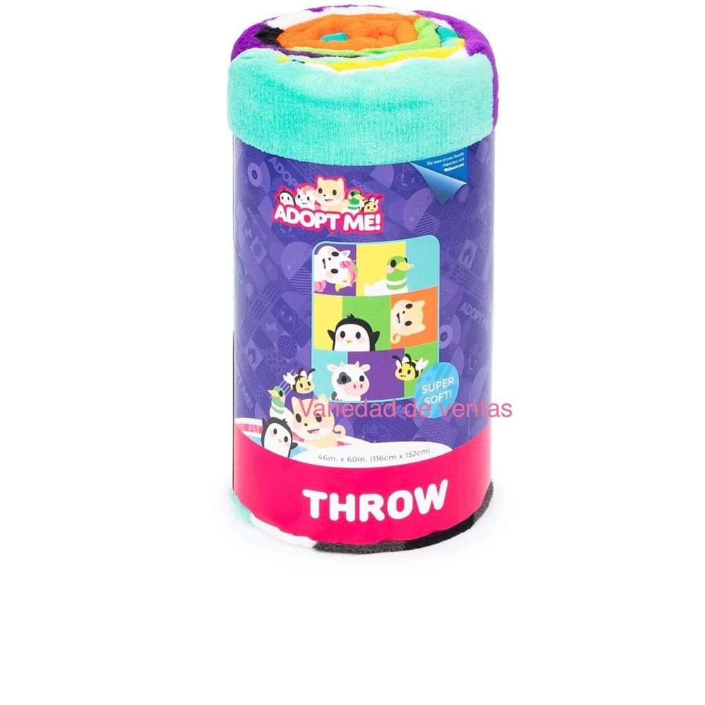 Adopt Me Kids Throw, 46 x 60, Microfiber, Multi-Color, Uplift